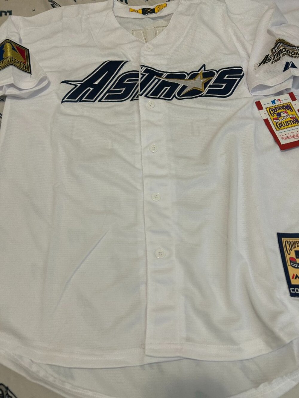HOUSTON ASTROS NOLAN RYAN Men's JERSEY M,L,XL,2XL NWT by Majestic Cooperstpwm - Picture 3 of 7